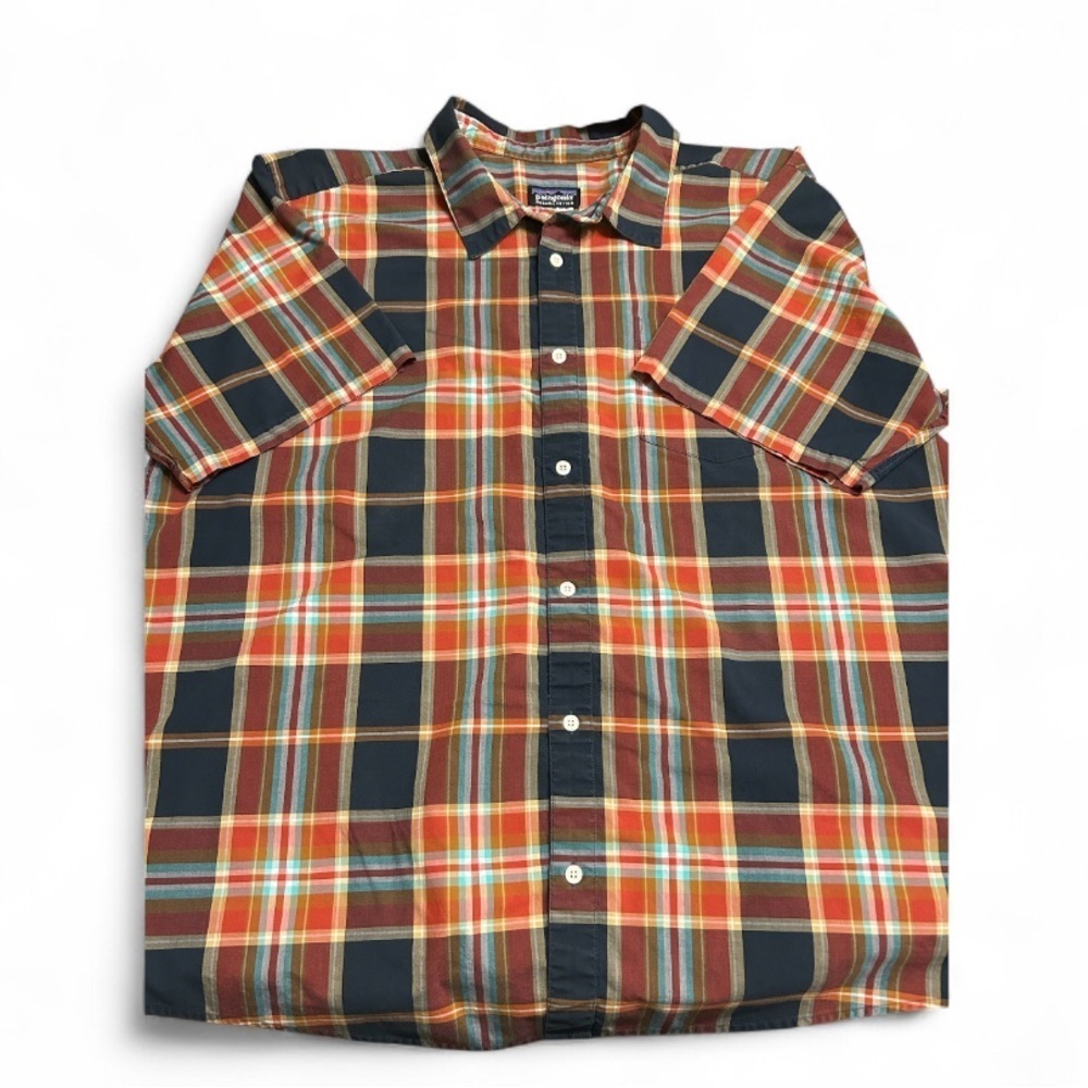 Patagonia Organic Cotton Plaid Short Sleeve Men’s Shirt Size XL #00162